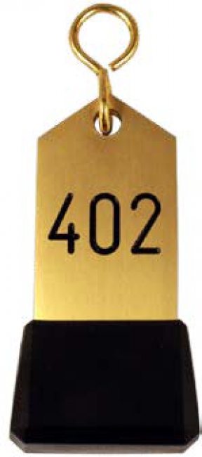 Preview: Hotel Schlüsselanhänger mit Gravur, Metal, Zimmernummer, Hotelschlüssel Anhänger